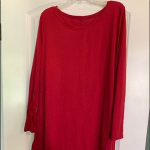 Burgundy long sleeved dress